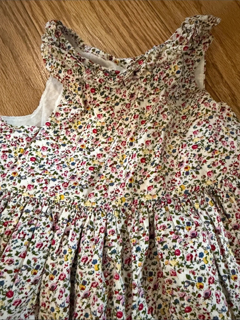 Laura Ashley Floral Ruffle Dress in Multi-Color
